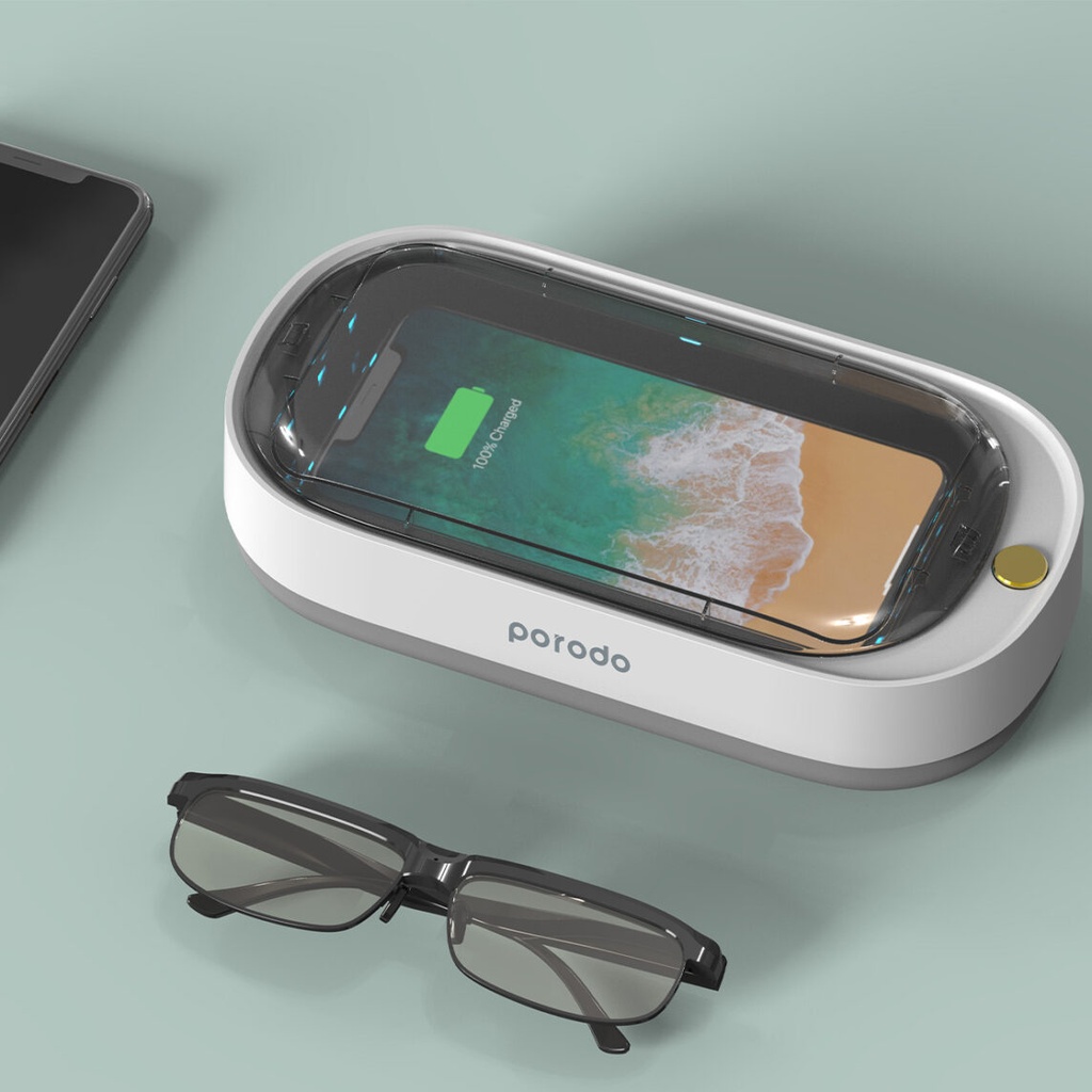 Porodo Portable UV Sanitizer Hub with Wireless Charging PD-FWCH002