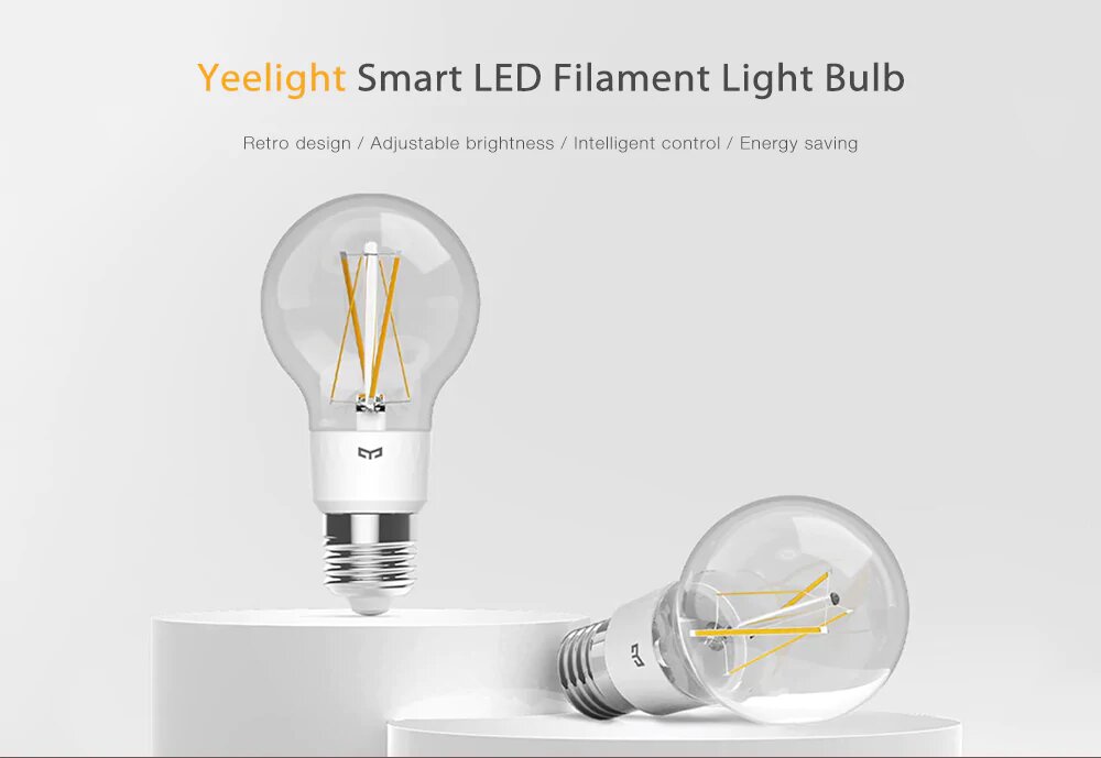 Yeelight YLDP12YL 6W Smart LED Filament Light Bulb Voice APP Control for Home Use
