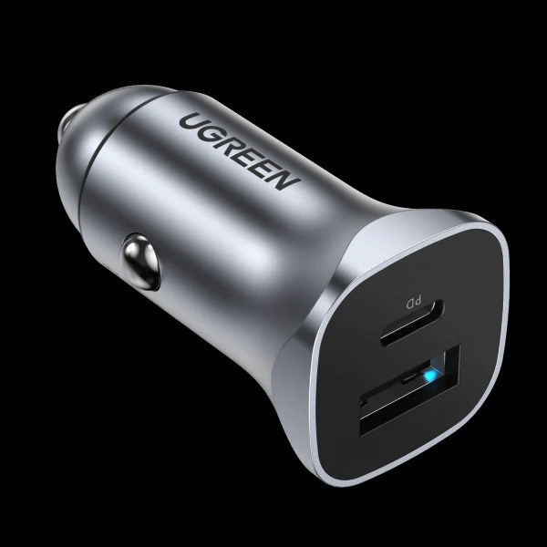 UGREEN ALL METAL DUAL PORT 20W FAST CAR CHARGER |30780B|