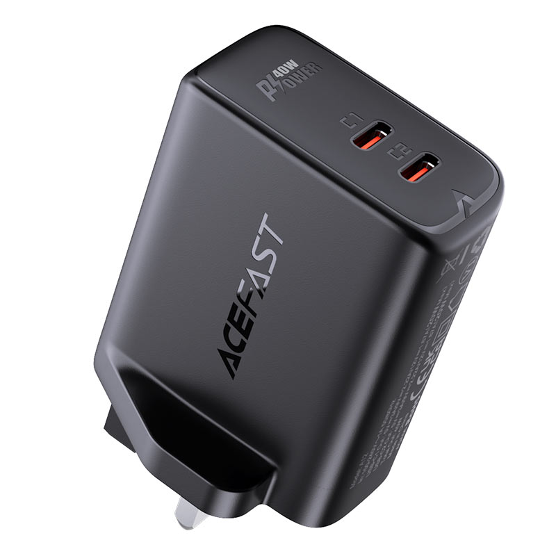 ACEFAST 40W FAST TYPE-C DUAL PORT WALL CHARGER | A12 | - WITHOUT CABLE