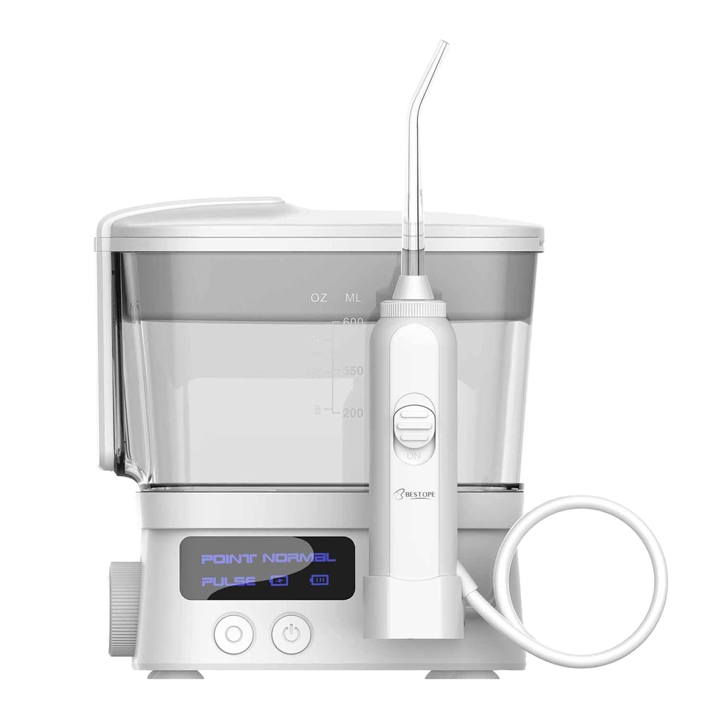 600ml Electric Dental Oral Irrigator Oral Hygiene Water Flosser 4 Jet Tips Nozzles 10 Modes IPX7 Tooth Cleaner