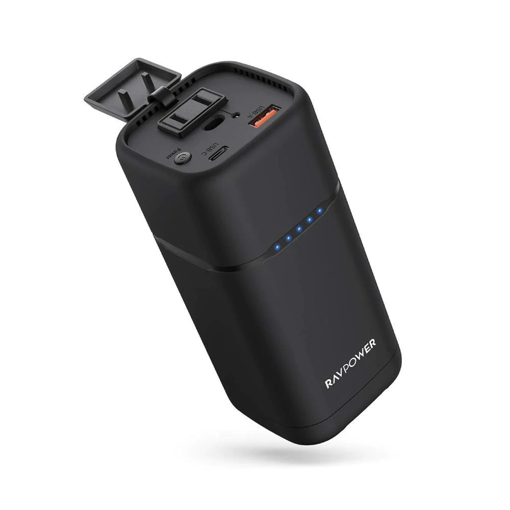 RAVPower PD Pioneer 20,000mAh 80W Built-In AC Outlet Universal Power Bank & Laptop Charger | RP-PB054 |
