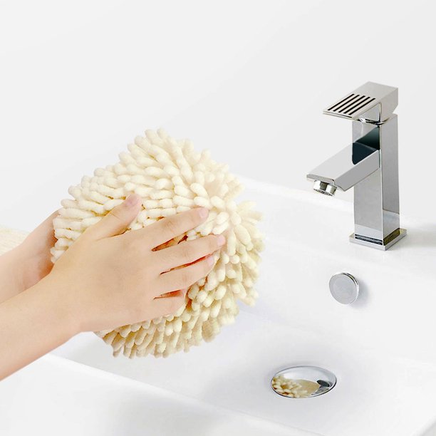 Xiaomi Qualitell Soft Absorbent Chenille Hand Towels Ball Quick Dry / Super Absorbent / No Hair Removal / Hanging Hand Bath Towel For Kitchen Bathroom Use