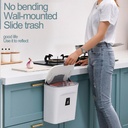 SLIDE COVER MULTI-FUNCTIONAL WALL-MOUNTED CLEANING TRASH CAN BF-GB102