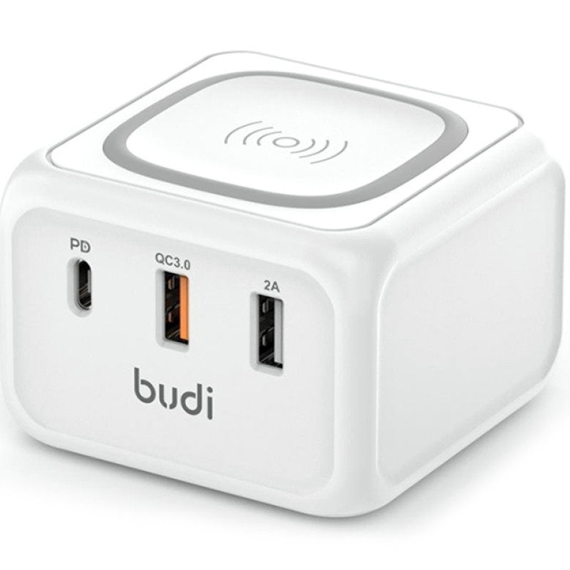 Budi Wireless Charger Multi 3 Ports Charge Station 5W Qi Wireless Charger | M8J317W |