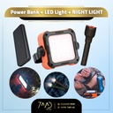 3 In 1 Package Include | Aukey PB-XN20 20000mAh Type C Ultra Slim Power Bank with USB C Fast Charging 5V 3A | + | PROMATE | TrekMate-1 | Outdoor Portable LED Flood Light With | 10,000 | mAh Built-in Power Bank | + | TOBY'S - TORCH-95 | LED | HIGH QUALITY NIGHT LIGHT |