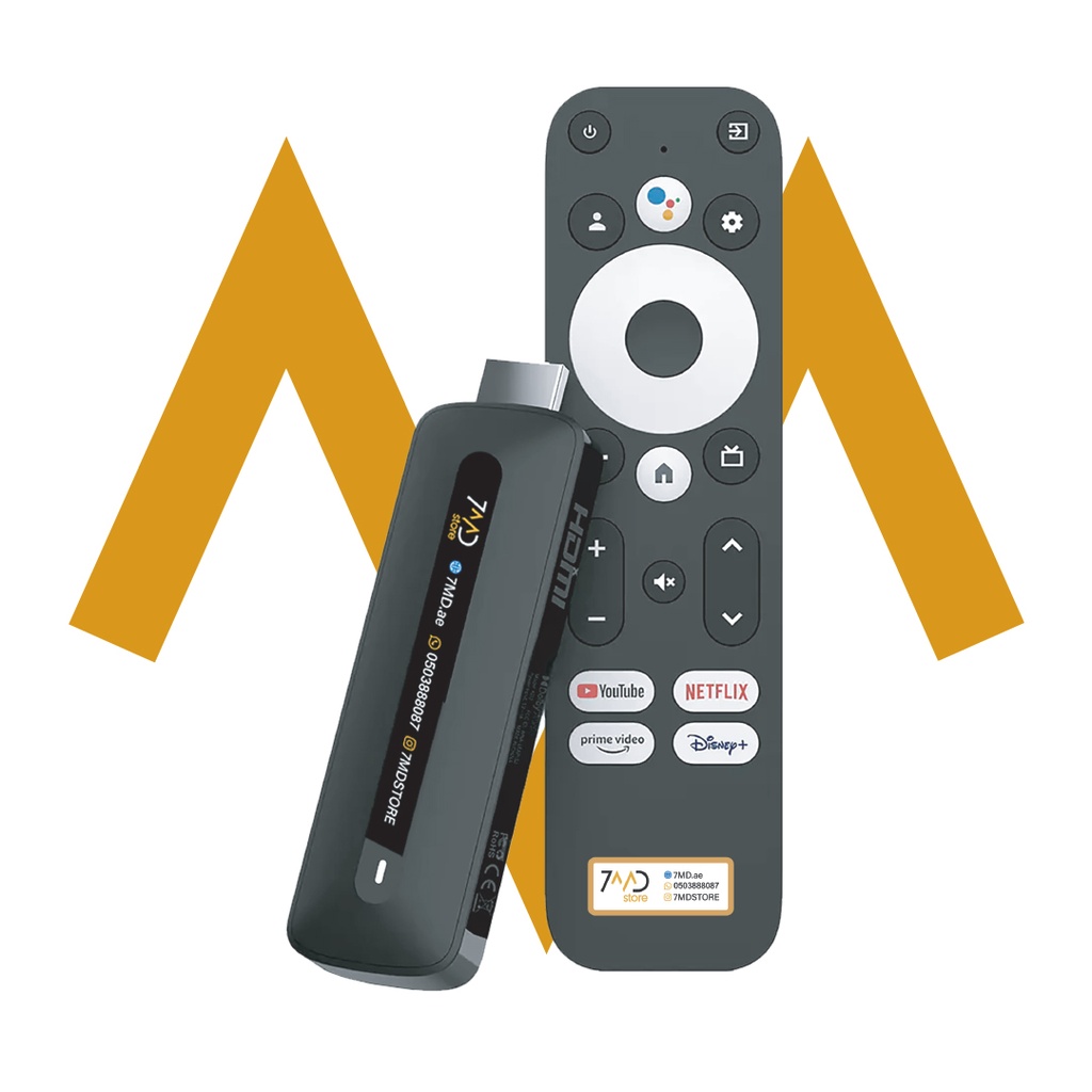 7MD TV Stick Android 11 SMART 4K TV STREAMING STICK WITH REMOTE CONTROL