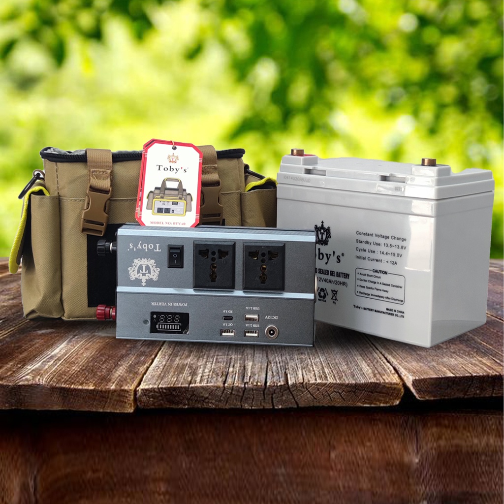 Toby’s 40,000 mAh Battery with Built-in Inverter For Multiple Device Use & Jump Start Car | BTY-40 |