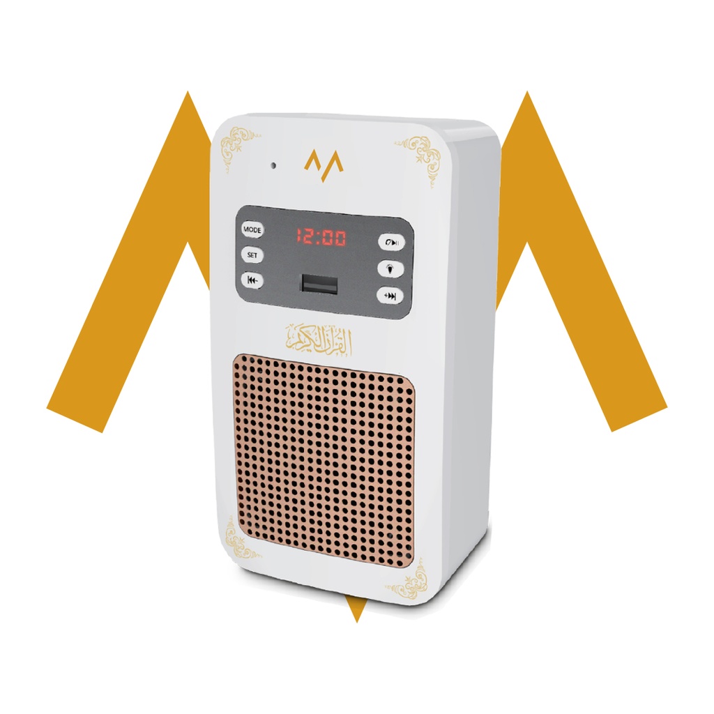 7MD STORE Wall Quran Speaker Support | 16 | Reciters & | 16 | Languages Translation With | Bluetooth , FM , Radio , USB | Connection With  App & Remote Control