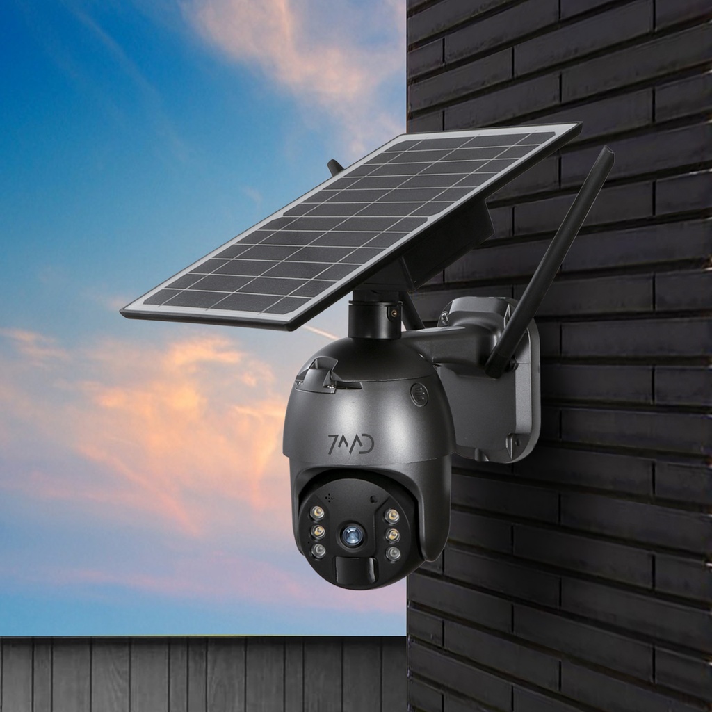 7MD CAMERA INTELLIGENT SOLAR ENERGY ALERT PTZ SECURITY CAMERA WITH NIGHT VISION & WATER-PROOF FUNCTION