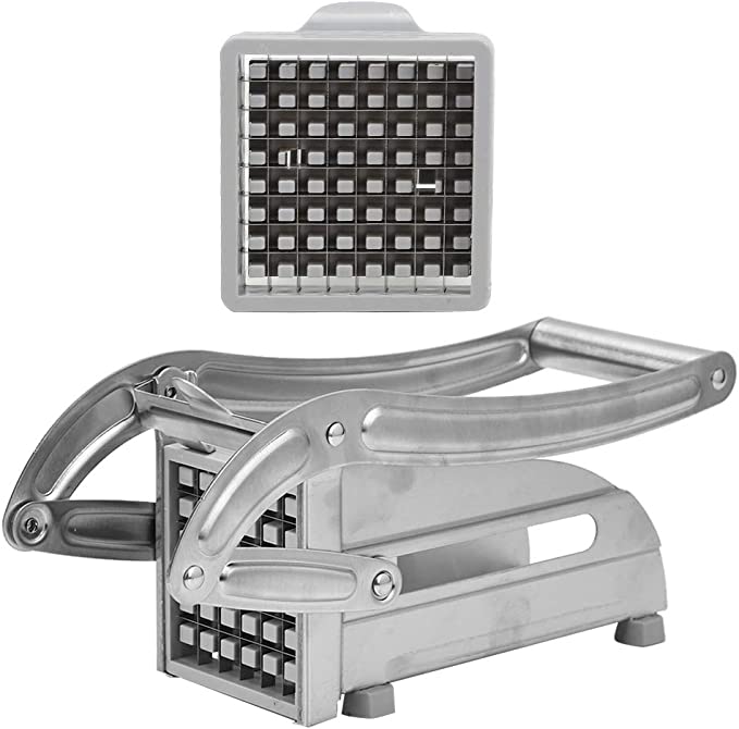 POTATO-CHIPPER French Fry Cutter Machine, Potato Slicers, Stainless Steel Vegetable Shredder for Kitchen 36 Hole Cutting Blades |MD-808|