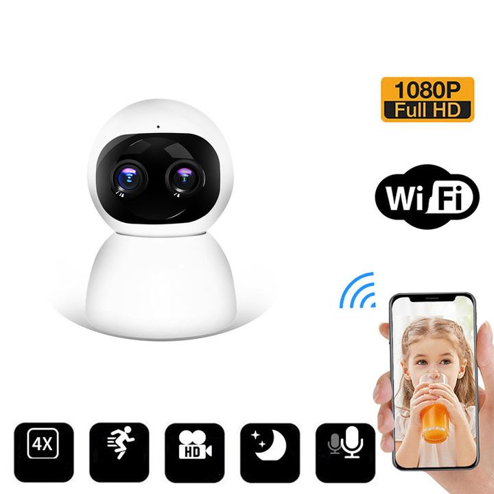 CRONY NIP-28 carecam PRO APP dual camera zoom, high-definition night vision smart home surveillance camera wifi mobile phone remote control