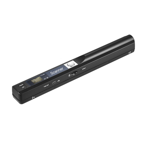 Generic-Portable Handheld Wand Wireless Scanner A4 Size 900DPI JPG/PDF Formate LCD Display with Protecting Bag for Business Document Reciepts Books Images
