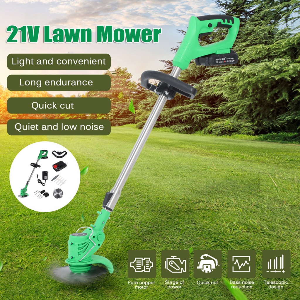 Cordless String Trimmer Lawn Mower 21V 650W Small Grass Trimmer
