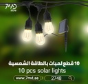 10 pcs G40 Bulbs Solar LED Light Outdoor Garden String Lights Landscape Garland Light Christmas Holiday Decoration Light