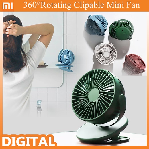 Xiaomi SOLOVE F3 Mini Clip Fan 360 Degrees Rotation Three Speeds Setting USB Charging