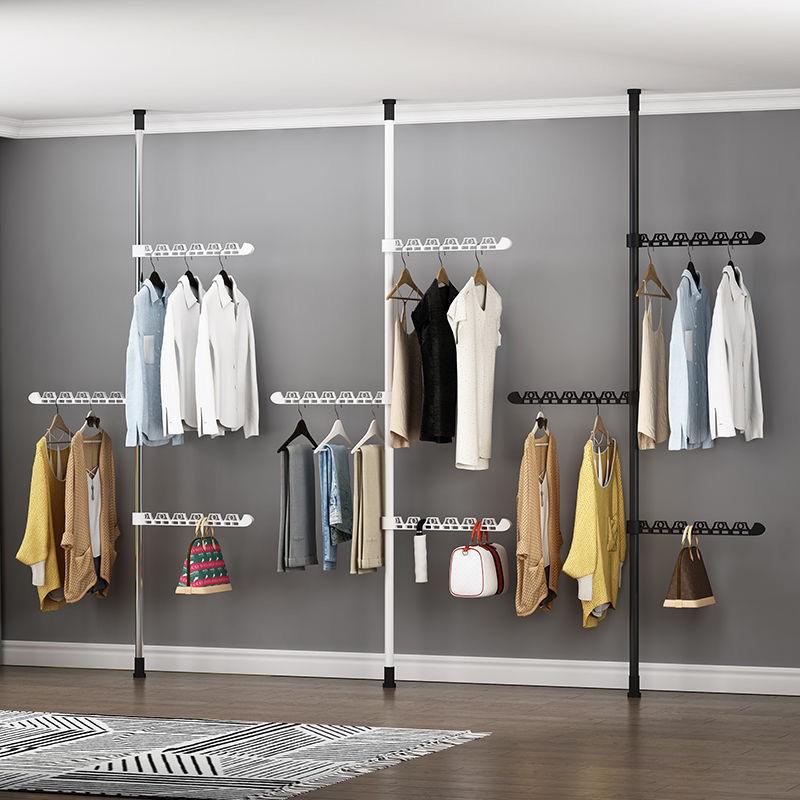 Flexible Clothes Hanger One Column Consists Of 3 Irons, 3 Wings, 3 Screws, 2 Silicone bases