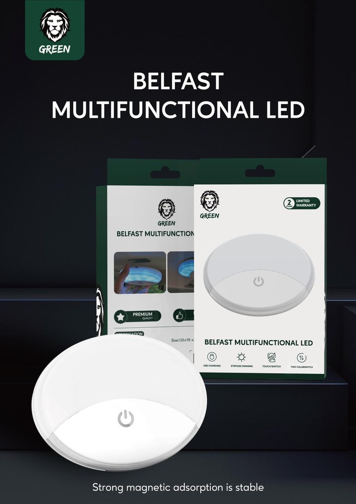 GREEN BELFAST MULTIFUNCTIONAL LED - GNBELMLWH 
