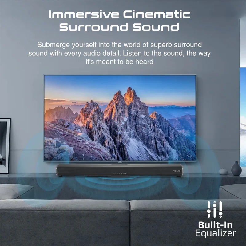 Promate | CastBar-120 & CastBar-60 |  Ultra-Slim SoundBar with Built-in Subwoofer