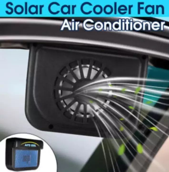 (USED) Solar Powered Auto Cooler Ventilation System Car AirFan Cooler