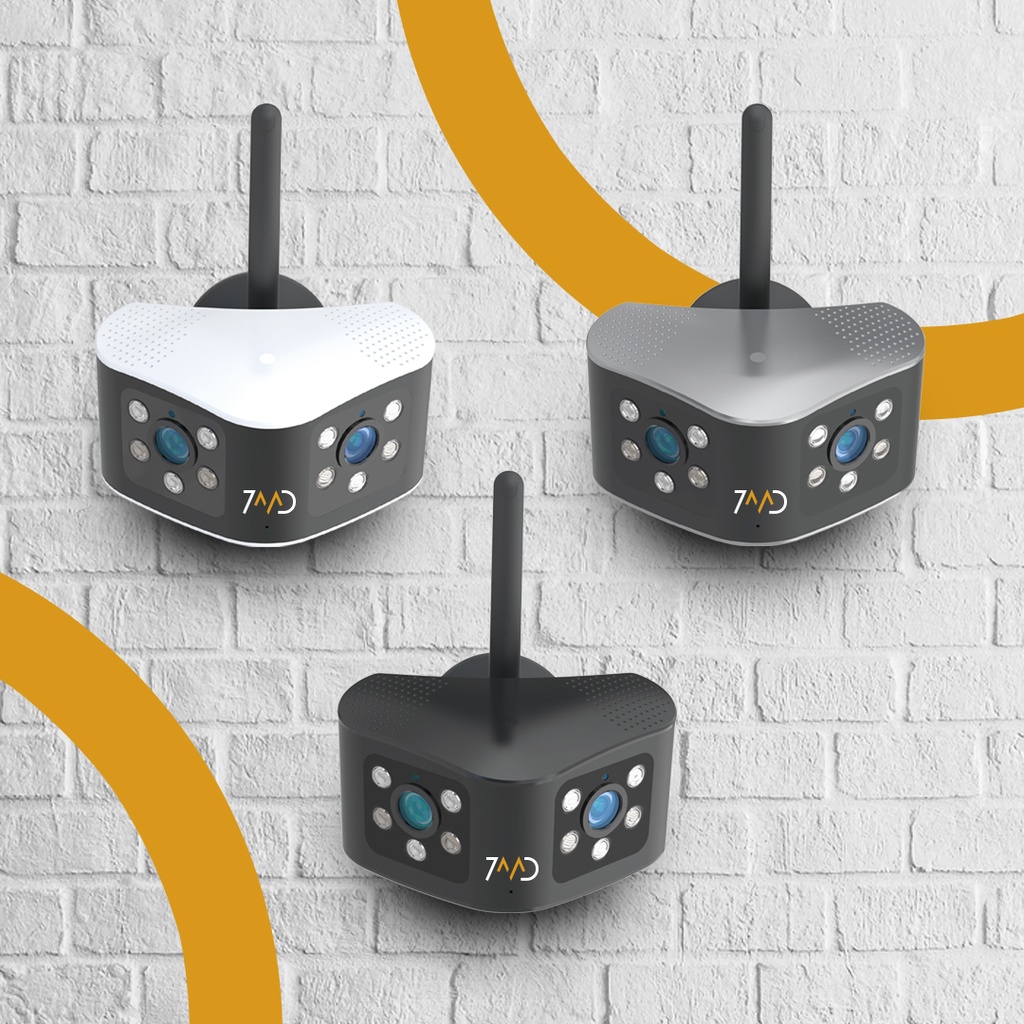 7MD Camera Dual Lens Camera | 4k Ultra HD Display | SD Card Slot | Color Night Vision | IP66 Waterproof | Ultra Wide View | Support TF Card | Two-Way Audio | 12 Months Warranty | 7MDDC01 |