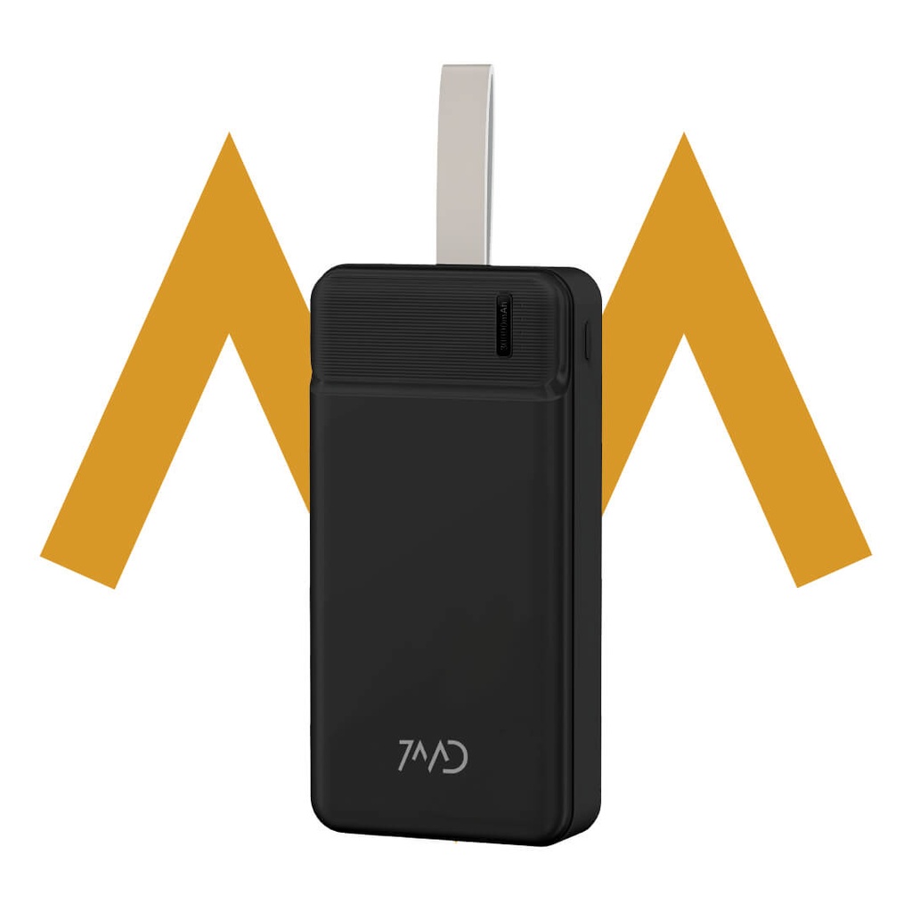 7MD 30000 mAh Power Bank | Dual Port | Multiple Protection | Fast Charging | Premium Quality | 2 Years Warranty | 7MD-N38 |