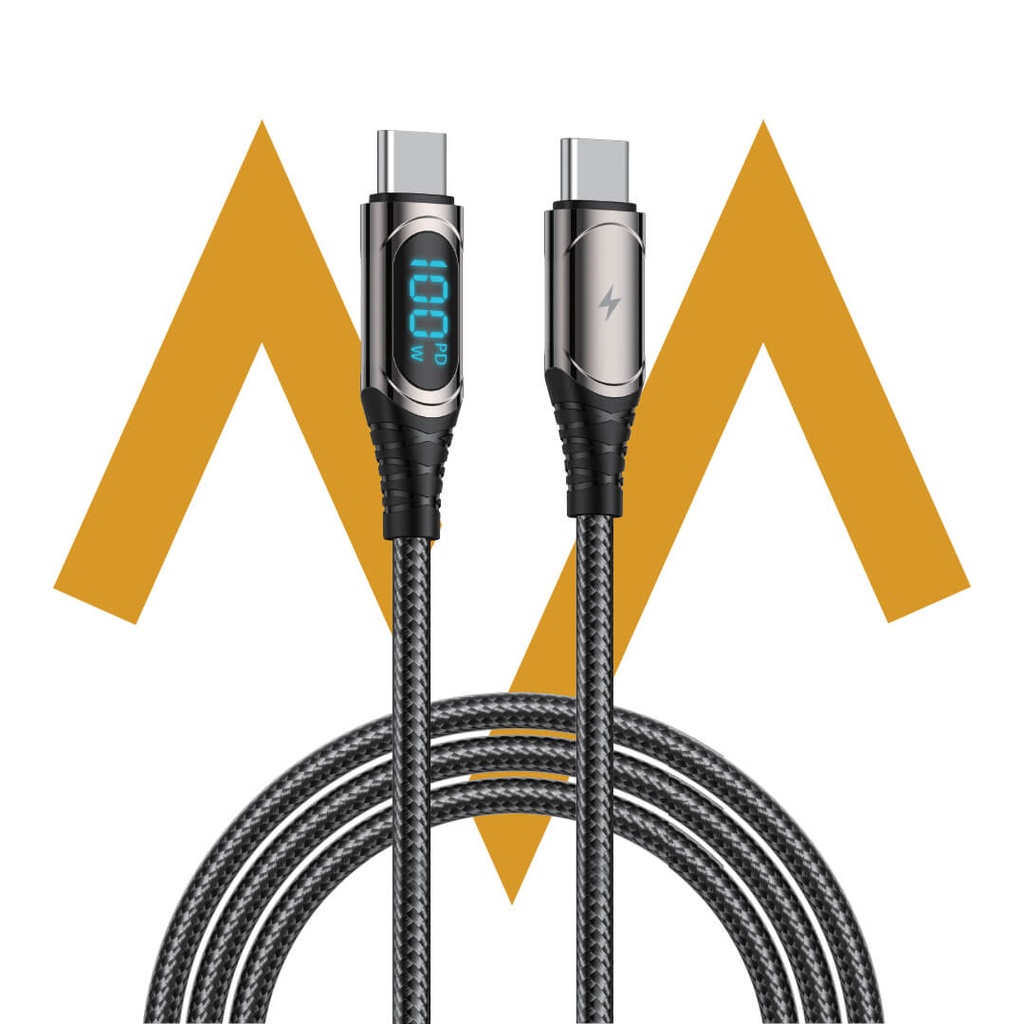 7MD LED Type-C toType-C Data Cable | Fast Charging & Stable Data Transfer | Quality Material |  Flexible & Durable | Wide Compatibility | Safe & Reliable | Premium Quality | 2 Years Warranty | 7MD-P21CC | 100W