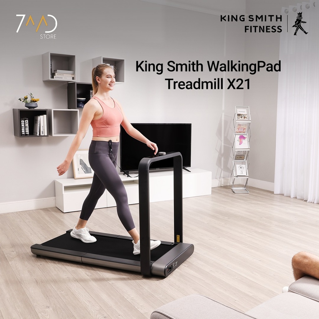 واكينق باد X21 | جهاز مشي بتقنية الطي المزدوج مع NFC وشاشة رقمية من Kingsmith  – رمادي | TRX21F |