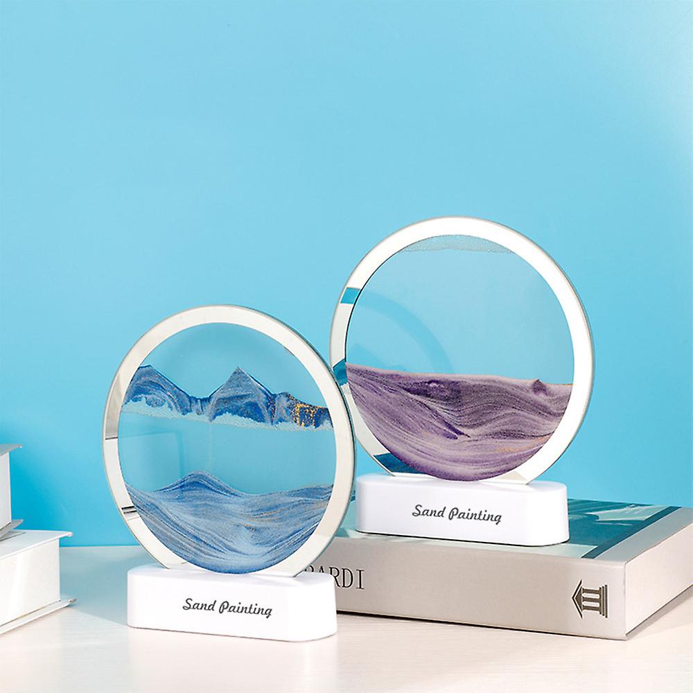 Moving Sand Art Picture | Atmosphere Night Light | Quicksand Painting | Creative Table Lamp | Home Decor Gift |