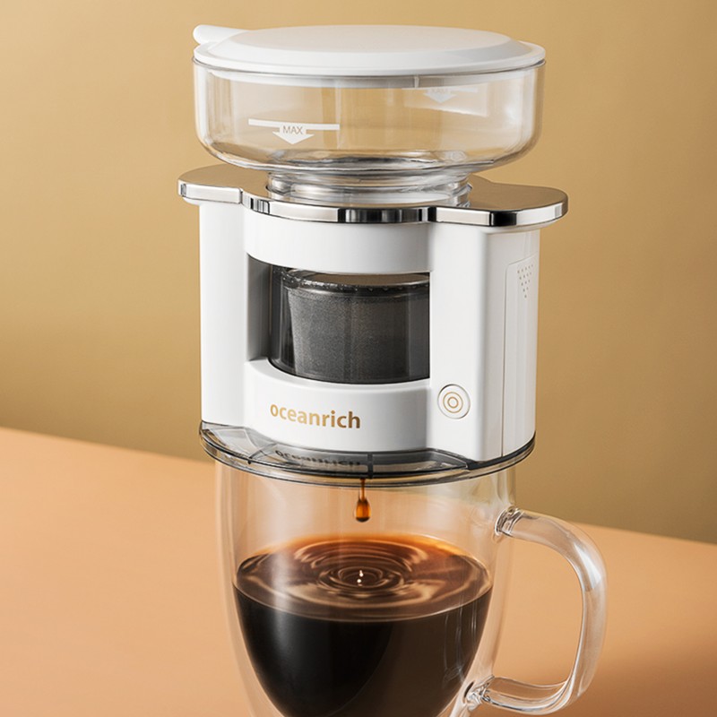 OCEANRICH S2 MINI MASTER ROTATING COFFEE MAKER (S2 RED WITH WOOD)