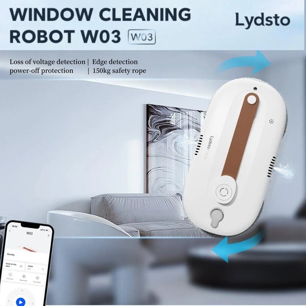 Lydsto Window Cleaning Robot W03  | Dual Nozzle Design | 4 Cleaning Modes | Easy To Operate | Multiple Protection | Perfect Cleaning | XD-CCJQR03A |
