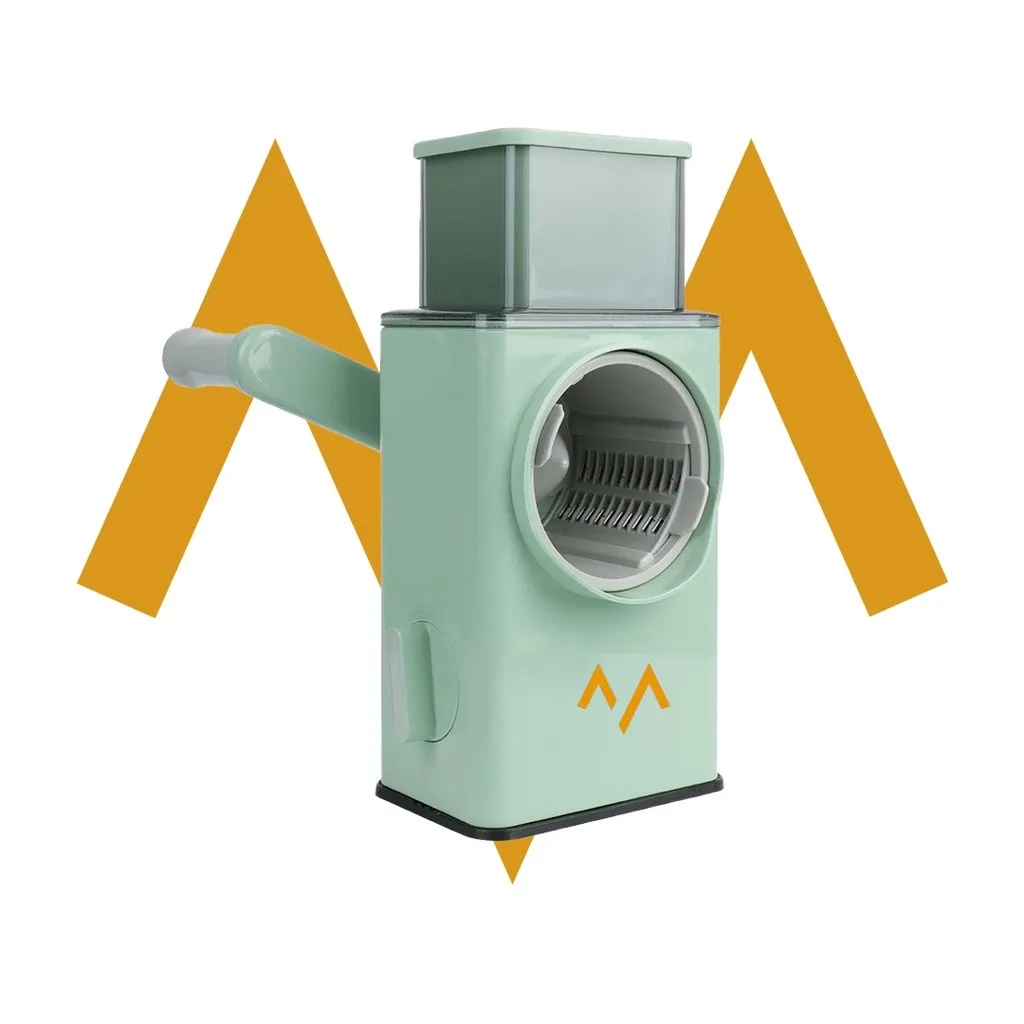 7MD 3 in 1 Vegetable Shredder, Chopper, Cutter | ‎Interchangeable Blades | Safe & Easy To Use & Clean | Slicing & Shredding & Cutting | Large Feeding Port |