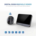 Smart PeepHole Viewer Door Bell | Night Vision | 3 Months Standby | PIR Motion Detection | 2-Way Audio | Smart App Control |