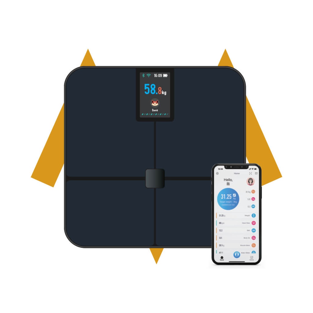 7MD Smart Scale Digital Body Weight Scale with TFT Screen | CF568BLE | 12 Months Warranty