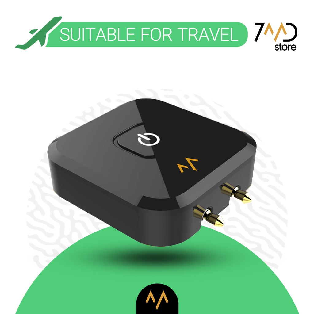 7MD Air Auto-Bluetooth Wireless Audio Adapter & Bluetooth Transmitter | Long-Lasting Battery | Portable Design | Pair With 2 Devices | AF-002J |