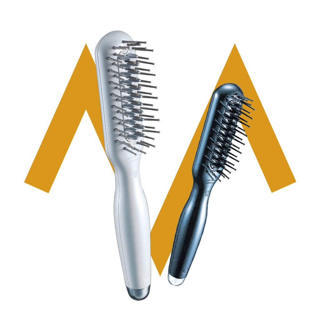 7MD Hair Brush Iron | Dual Heating Levels | 30 Mins Auto-Off | Compact & Portable Design | Easy & Safe To Use | 7MD-021 | ONLY BLACK
