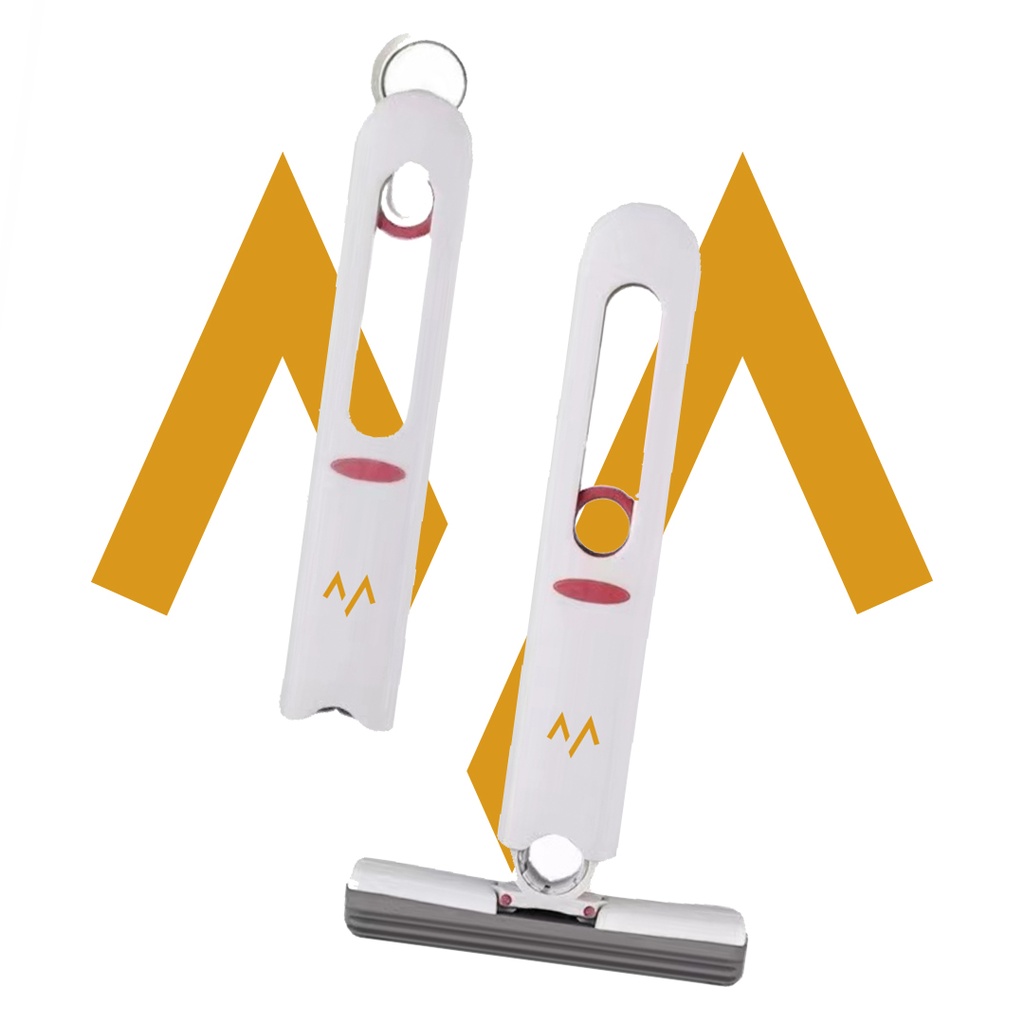 7MD Portable Mini Mop Self Squeeze For Small Spaces Wet Ceramic Drill Floor Cleaning Hand Free Squeeze Mop With 2 Sponges