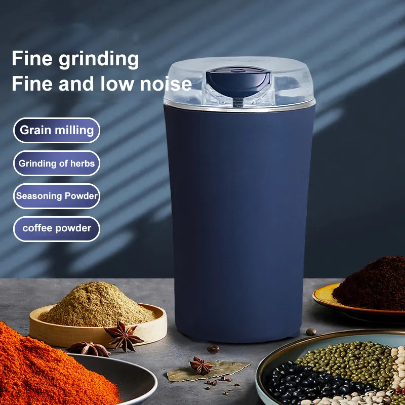 Small Multi-Functional Electric Grinding Machine With Stainless Steel Interior Small Grain, Nuts & Coffee Grinder (HHZ-700)