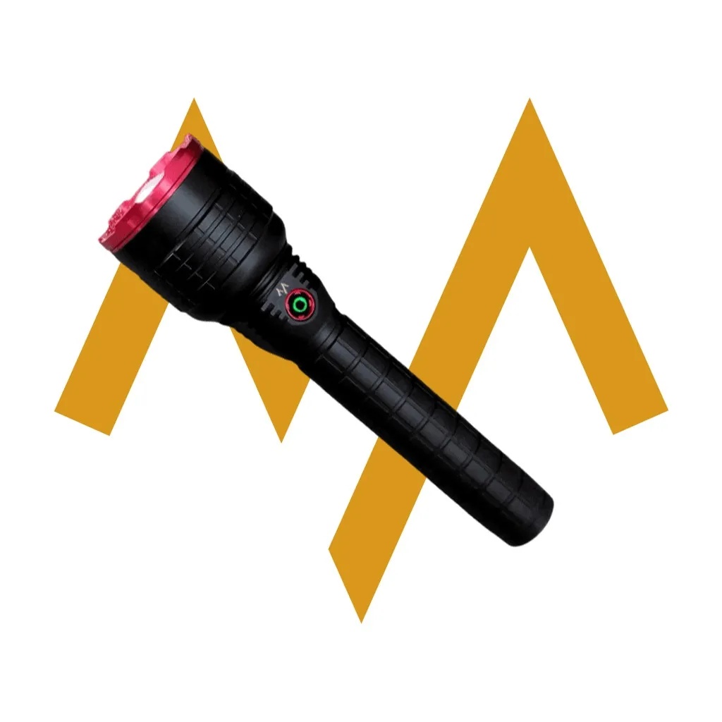 7MD LED Flash Light Powerful Rechargeable LED Torch High Quality Night Light With 3 Lighting Modes & Free Leather Bag