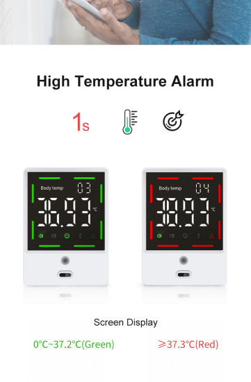 High Temperature Alarm Wall Mounted Guage Digital Infrared Thermometer F105