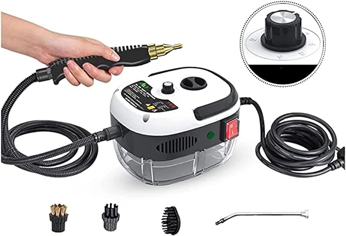 Handheld Steam Cleaner, High Pressure Steam Cleaner, 2500W Handheld High Temp Steam Cleaner, Portable Steam Cleaner for Home Use, White (AH-SL-001)