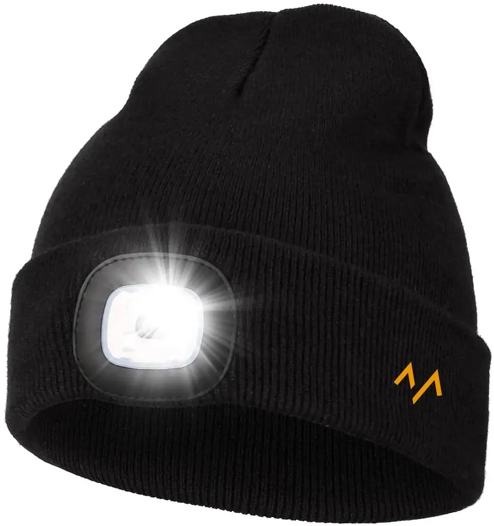 7MD Unisex Beanie Hat With Rechargeable LED Light
