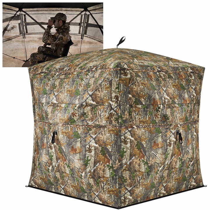 Portable 2-3 Person See-Through Tent For Camping & Hunting