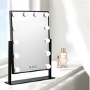 7MD LED Lamp Makeup Mirror with Lights 12 Lamp Dimmable Bulbs, 360 Rotation 3 Color Mode Smart Touch Control Mirrors
