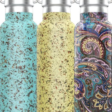 GREEN PATERN WATER BOTTLE WITH DOUBLE VACUUM WALL - GNPVFML
