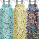 GREEN PATERN WATER BOTTLE WITH DOUBLE VACUUM WALL - GNPVFML