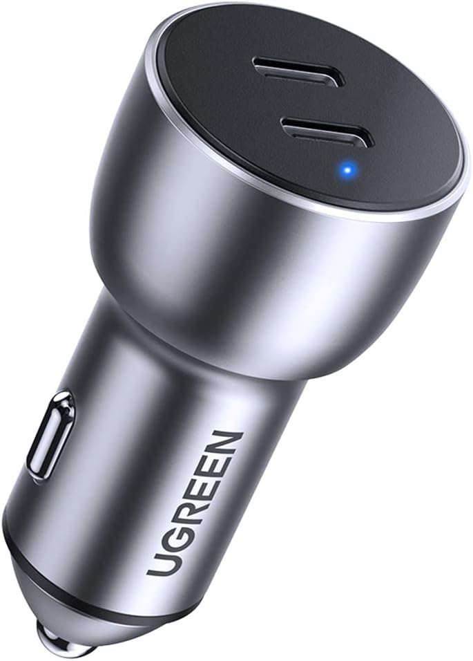 UGREEN USB C Car Charger, 60W Type C Car Charger Dual PD 30W Fast Car Charger Adapter | CD213 | P/N:70594.GY |