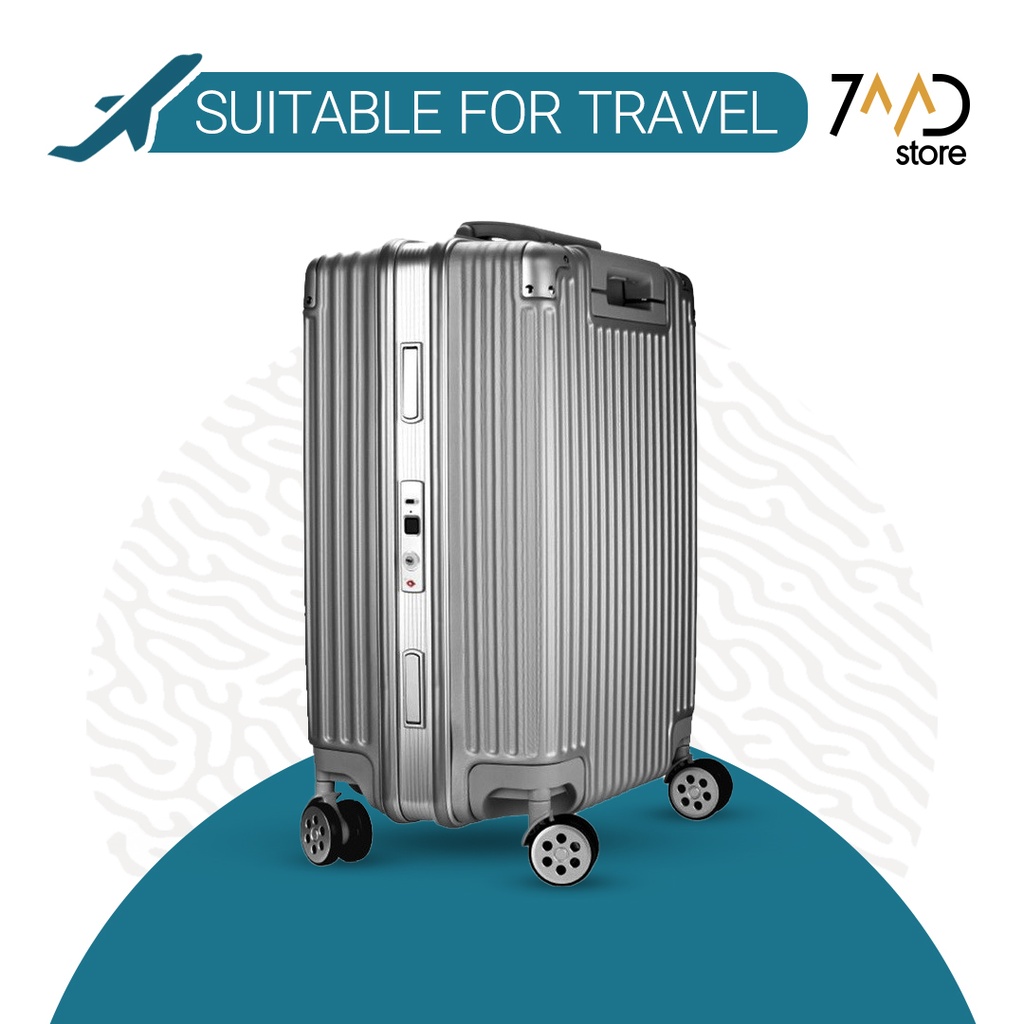 Green Lion Tokiyo Smart Fingerprint Trolley Bag - Silver 20 Inch | GNTKYFPLGGBG |