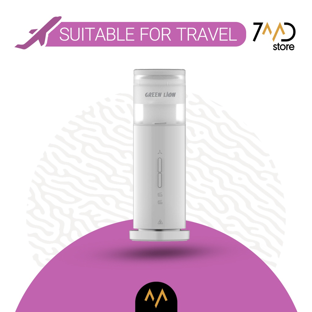 Green Lion 3 in 1 Portable Mini Wireless Cordless Steam Iron 130W 8000mAh - White | GN3N1MIRONWH |