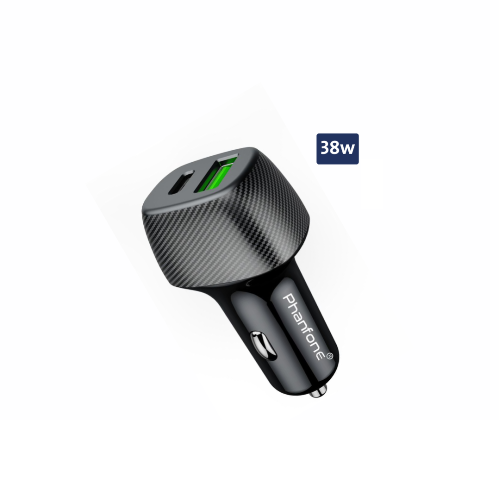 Phanfone 38W Dual-Port Car Charger For Fast Charging | PC-01 |